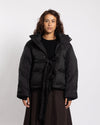 Y-3 Hooded Puffer Jacket Black