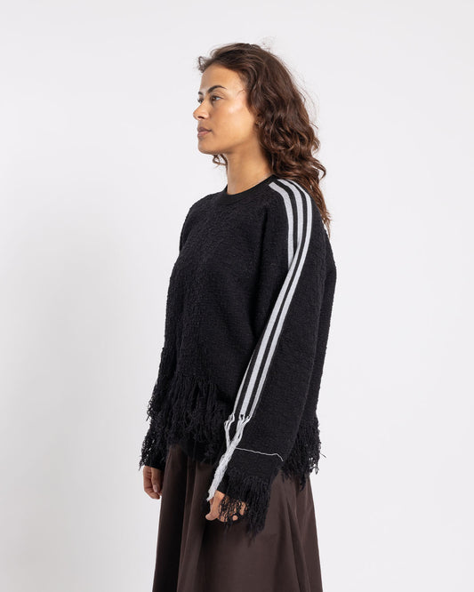 Y-3 Knitted 3 Stripes Sweater Black