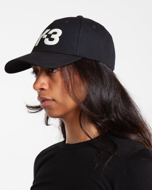 Y-3 Logo Cap Black