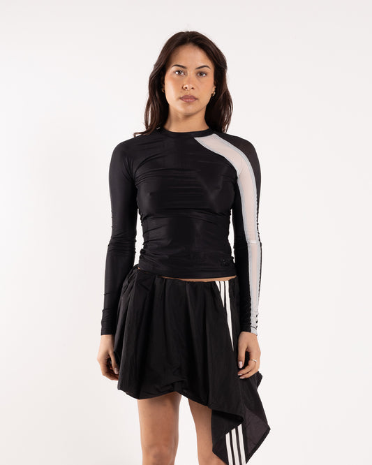 Y-3 Mesh Fitted Longsleeve Black/White