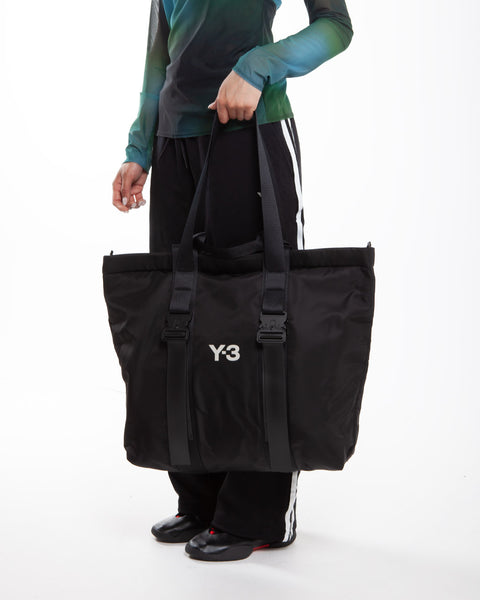 【送料&関税込】Y-3 Shopper Bag With Logo Black Shopper bag with logo Y - 3 Yohji Yamamoto - recycled