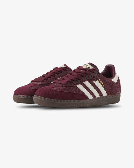 adidas Samba OG Maroon/Cream White Snakeskin