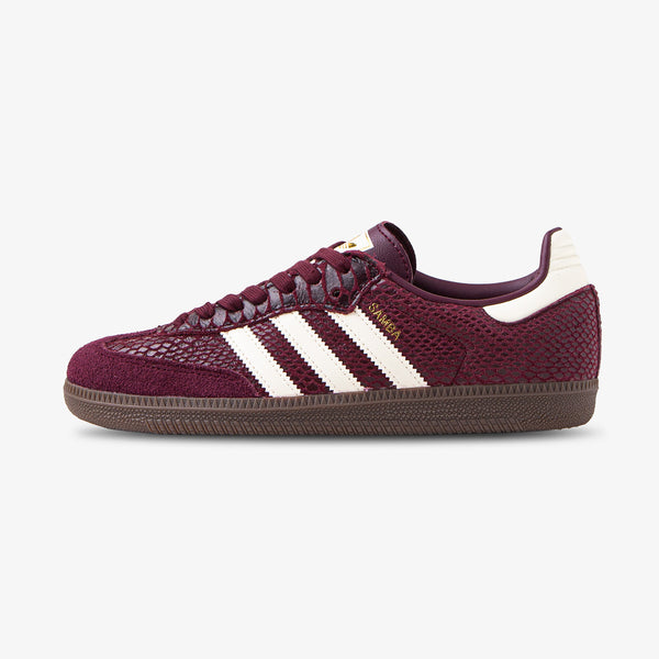 adidas Samba OG Maroon/Cream White Snakeskin