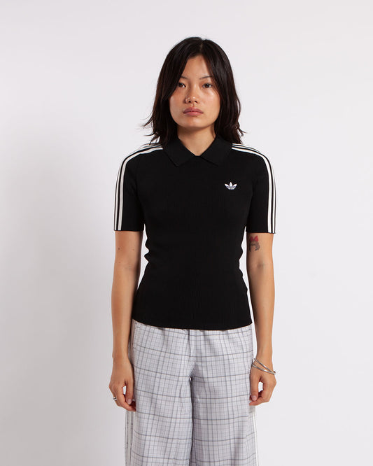 adidas Tech Rib Cali T-Shirt Black/White