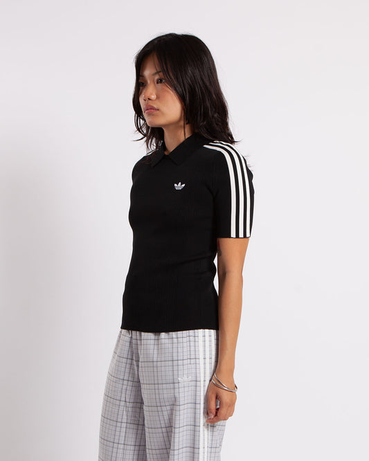 adidas Tech Rib Cali T-Shirt Black/White