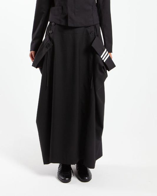 adidas Y-3 W Refined Wool Skirt Black