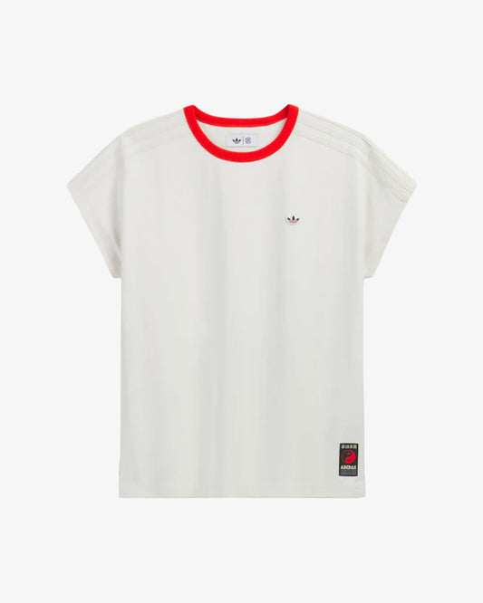adidas x clot white tee front view