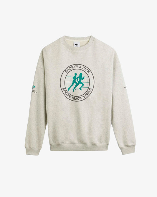 adidas x Sporty & Rich Sweater Light Grey