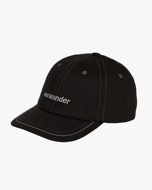and wander Cotton Twill Cap Black