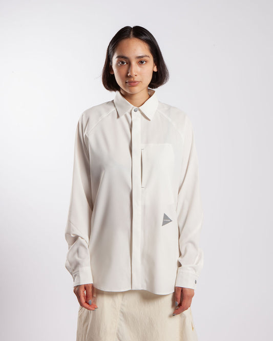 and wander Fly Front Shirt Off White