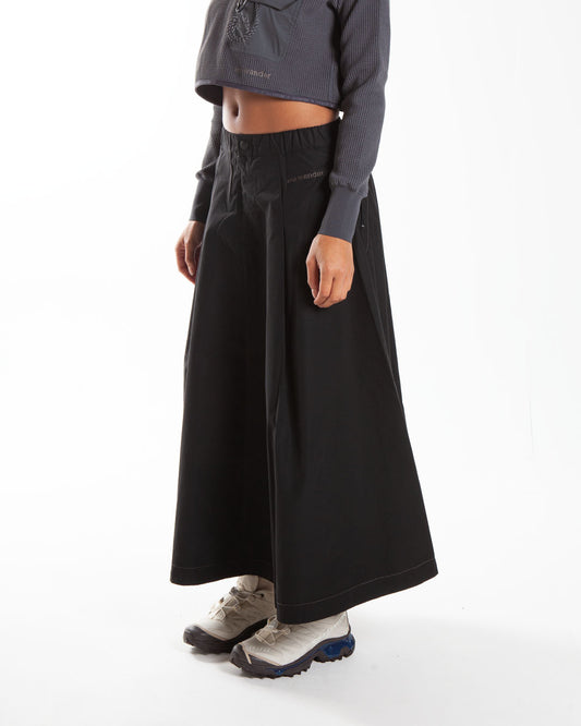 and wander High Count Cloth Skirt Black