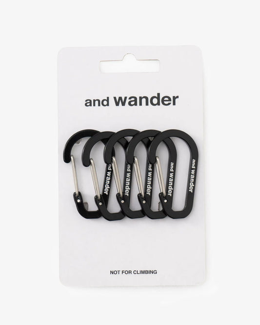 and wander Mini Carabiner Set Black