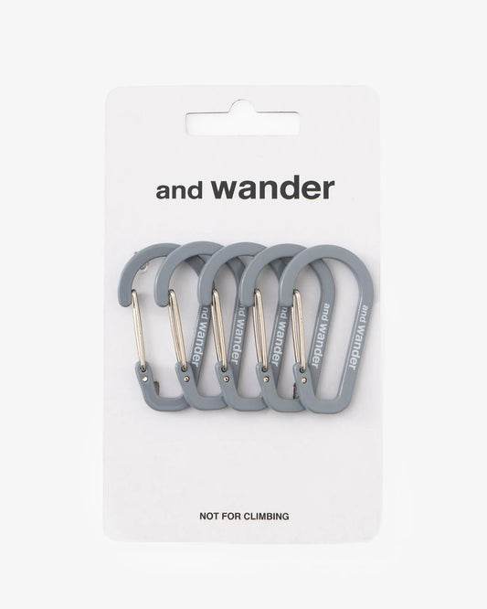 and wander Mini Carabiner Set Gray