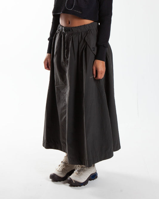 and wander Oversized Cargo Skirt Charcoal