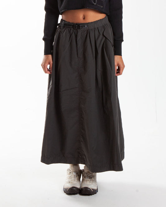 and wander Oversized Cargo Skirt Charcoal