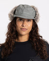 and wander Rainproof Ear Flap Cap Light Grey