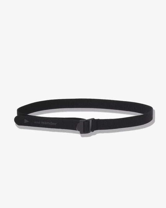 and wander Stretch Tape belt Black