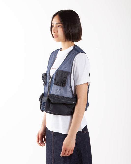 Beams Boy G. Mesh Fishing Vest Navy