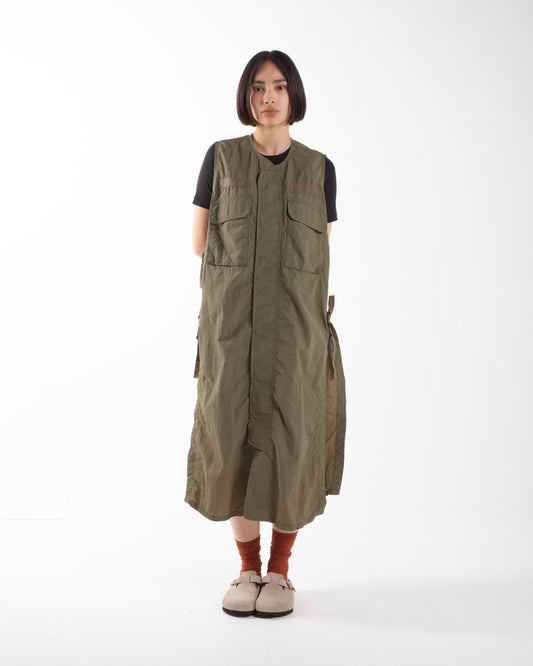 Beams Boy G. Military Open Side Dress Olive