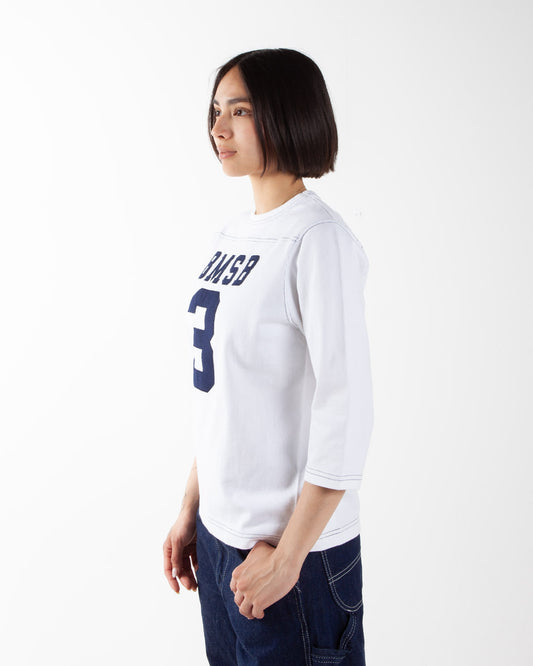 Beams Boy O.Knit 3/4 Top White