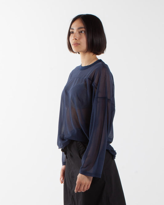 Beams Boy Sheer Football Top BLS Navy