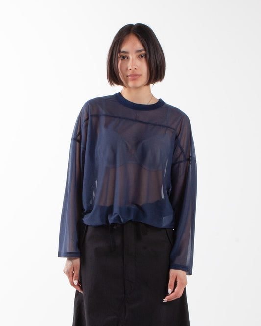 Beams Boy Sheer Football Top BLS Navy