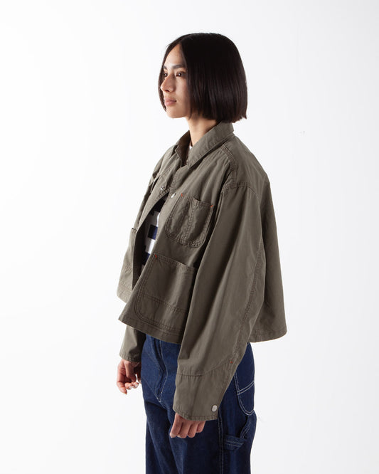 Beams Boy Short Coat Olive