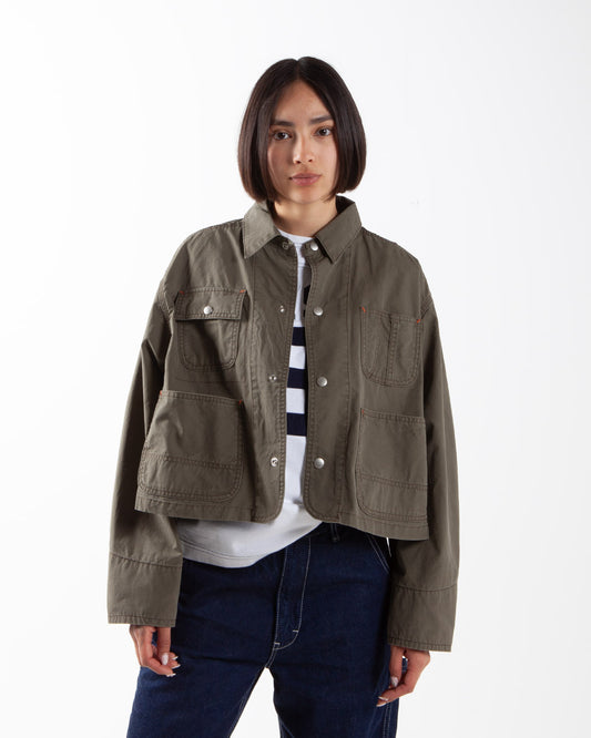 Beams Boy Short Coat Olive