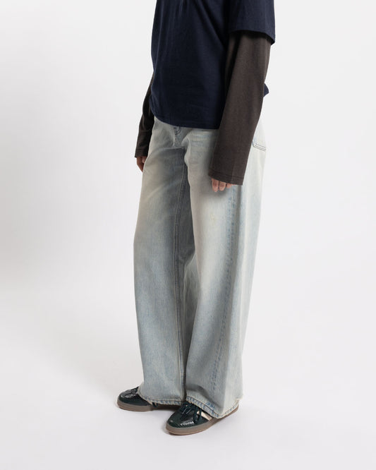 COOR Damage Vintage Jeans Washed Blue