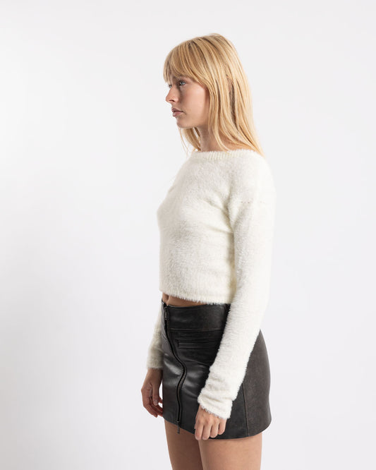 COOR Hairy Back Scoop Knit Ivory
