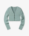COOR Wool Hook Fitted Cardigan Dusty Mint