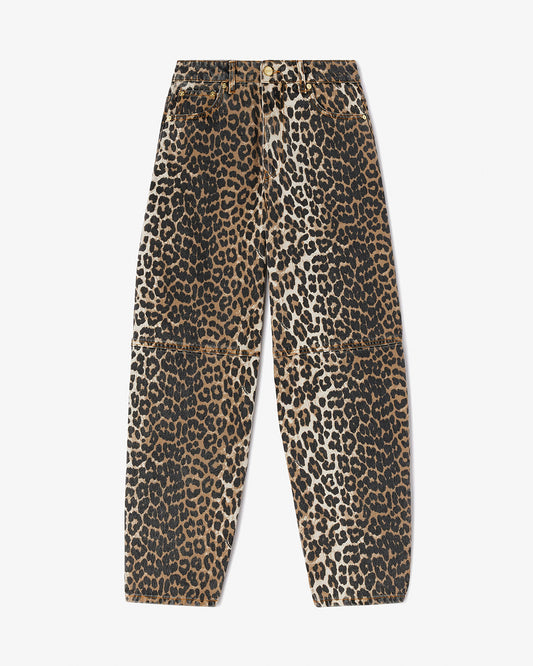 Ganni Essentials Print Denim Stary Almond Milk