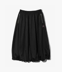 Needles Balloon Track Skirt - Poly Smooth Black