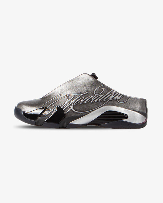Air Jordan 14 Retro Mule x Mowalola Black/Metallic Silver