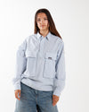 Metalwood Studio Plaid Tactical Overshirt White/Blue