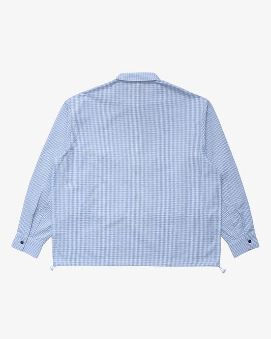 Metalwood Studio Plaid Tactical Overshirt White/Blue