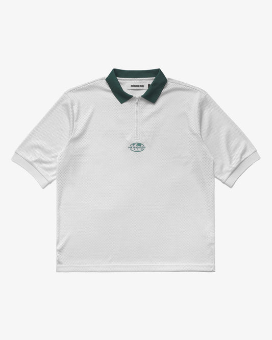Metalwood Studio Quarter Zip Jersey Polo Natural