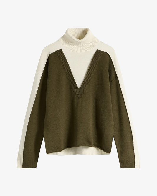 MM6 Maison Margiela Pullover Khaki/Off-White