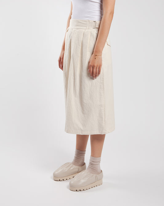 nanamica Cotton Wool Gurkha Skirt Natural