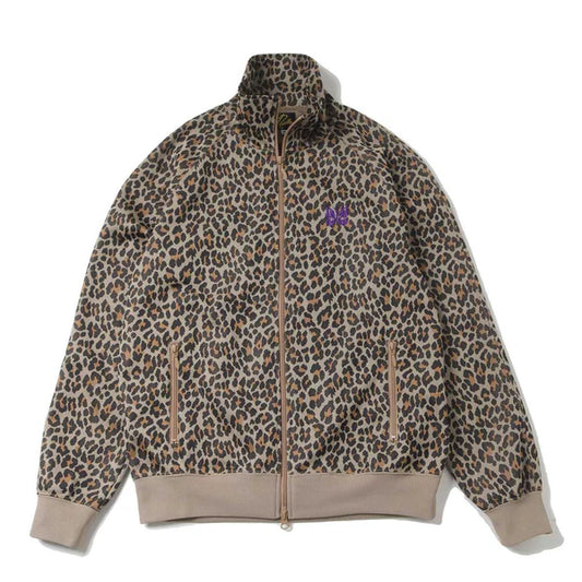 Needles Track Jacket - Poly Jacquard Leopard