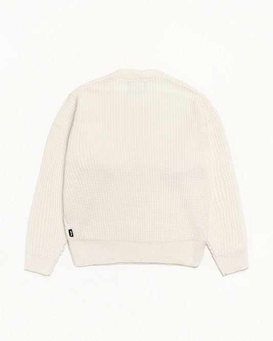 Stüssy Waffle Cashmere Sweater Ivory