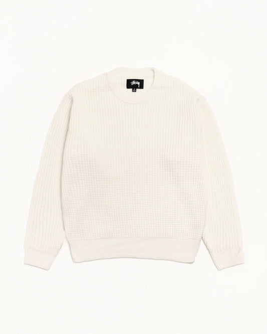 Stüssy Waffle Cashmere Sweater Ivory