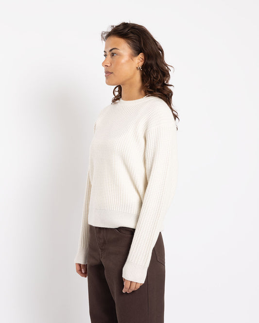 Stüssy Waffle Cashmere Sweater Ivory
