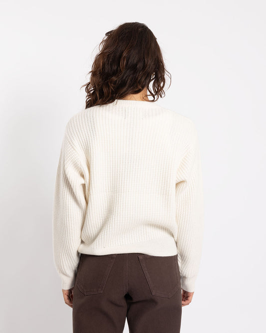 Stüssy Waffle Cashmere Sweater Ivory