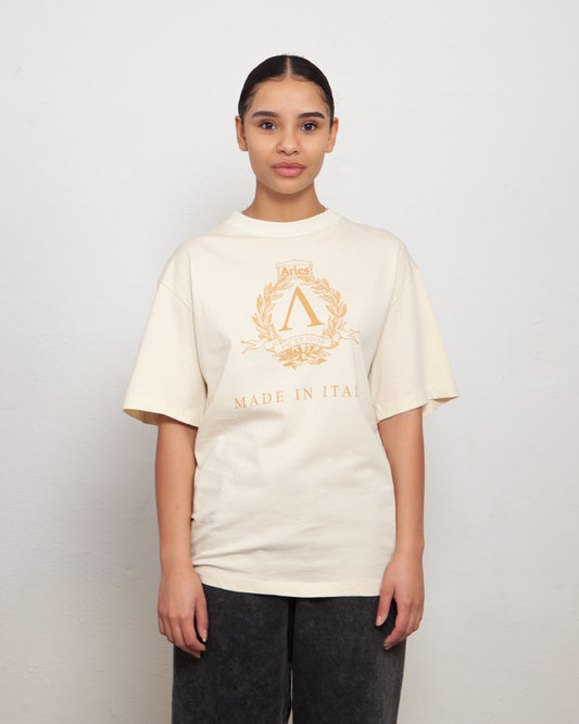 Aries Laurel Tee Alabaster