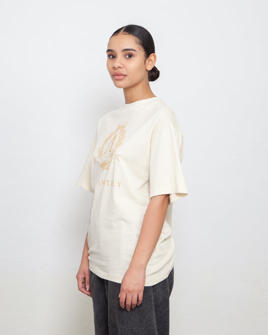 Aries Laurel Tee Alabaster