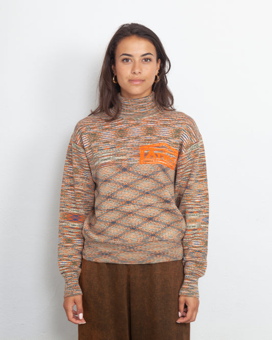 Maha - Aries Temple Space Dye Turtleneck Knit Multi