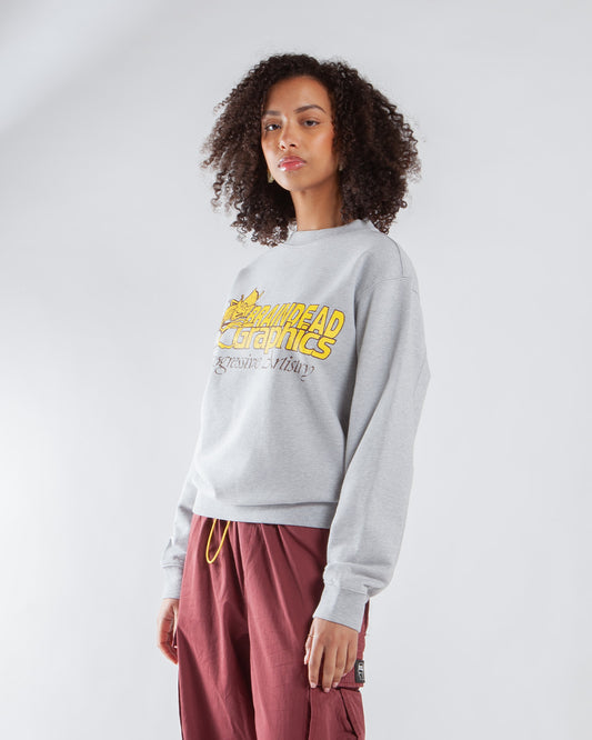 Maha - Brain Dead Progressive Artistry Crewneck Sweatshirt Heather Grey