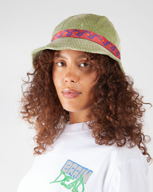 Brain Dead Wave Bell Bucket Hat Olive