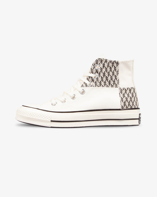 Converse Chuck 70 Hi Patchwork Herringbone Bone White